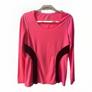 LRL Lauren By Ralph Lauren Active Pink Long Sleeve Workout Shirt/ Top- Yoga